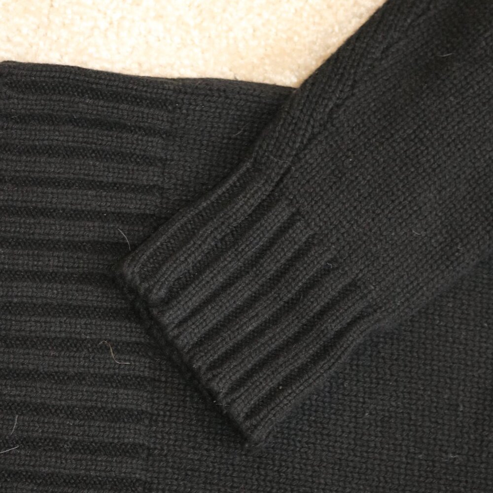 Lauren Ralph Lauren Black Ribbed Crewneck Sweater - Picture 2 of 5